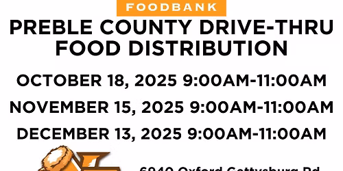 Preble County Drive-Thru Food Distribution at National Trail