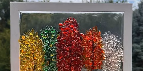 Shattered Glass Art & Resin Fall Trees Workshop