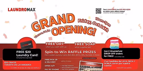 Laundromax Grand Opening Celebration