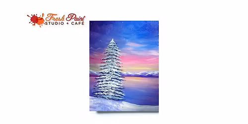Paint Night Winter at the Lake Acrylic Painting Workshop