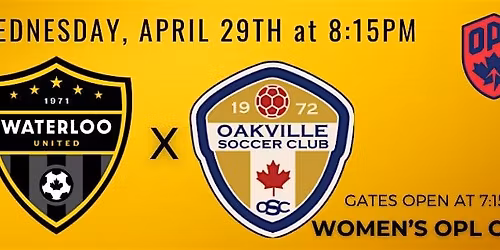 OPL: Waterloo United Women vs Oakville SC Women Cup Game