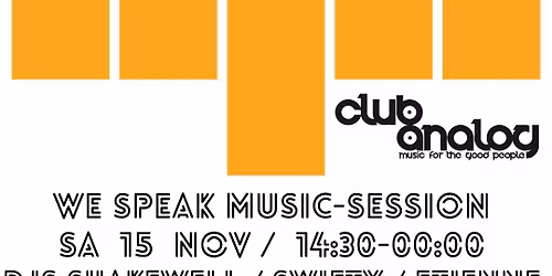 CLUB ANALOG: WE SPEAK MUSIC