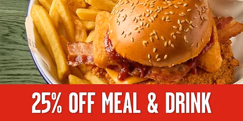 Tuesday's Burger and a drink deal! 11:30AM- 9PM