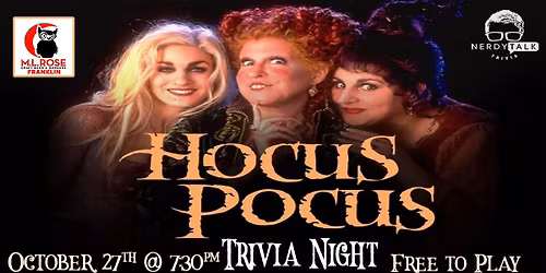 Hocus Pocus Trivia Night in Franklin!