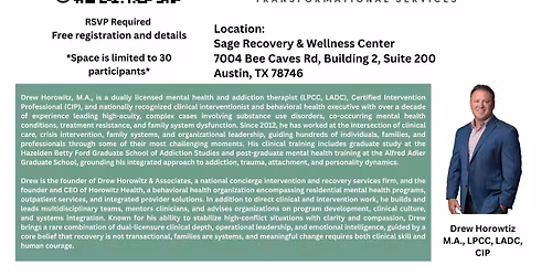 Free CEU Workshop: Substance Use in Therapy Room: What Every Clinician Must Know