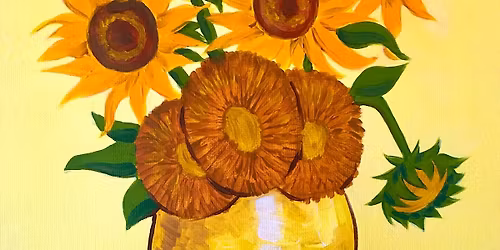 Paint and Wine Night in Gisborne - Van Gogh Sunflowers