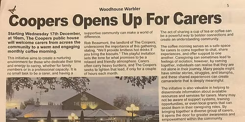 Carers Coffee Morning