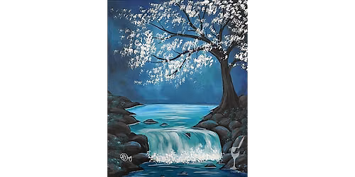 Peaceful Paradise Falls - Paint and Sip in Houston | Classpop!\u2122