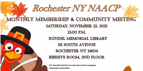 Monthly Membership & Community Meeting