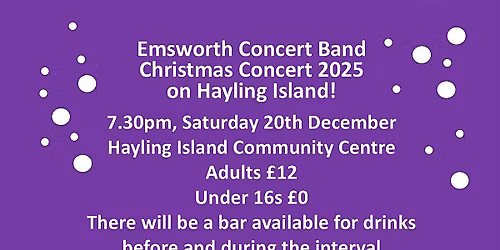 Emsworth Concert Band's Christmas Concert 2025 on Hayling Island!