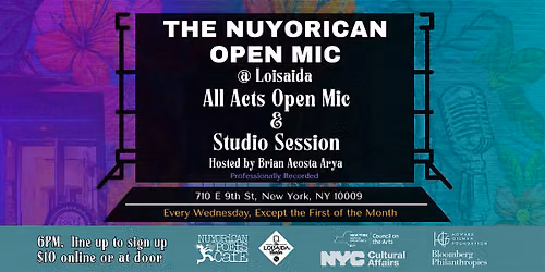 Open Mic hosted by Brian Acosta Arya at the Loisaida Center
