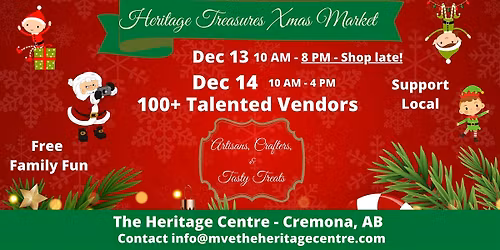 Alberta Christmas Craft Market - The Heritage Centre, Cremona, AB