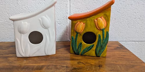Ceramic Bird House painting party
