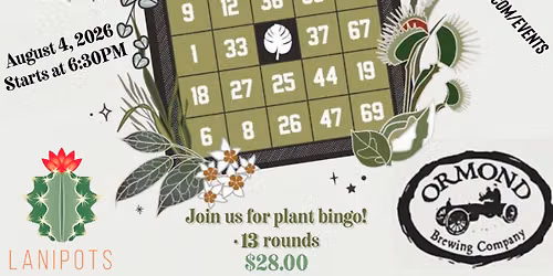 Plant Bingo August Tuesday OBC