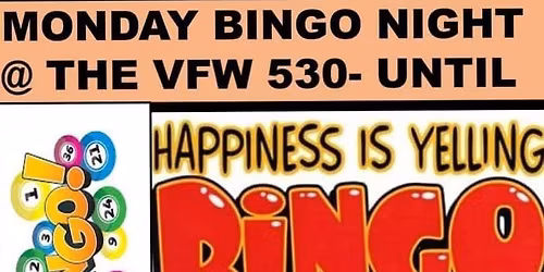 Join us for Bingo every Monday at 5:30 pm EST!