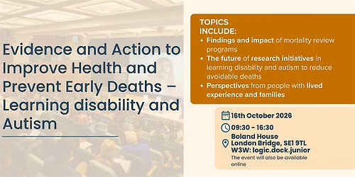 Action to Improve Health & Prevent Deaths \u2013 Learning Disability & Autism