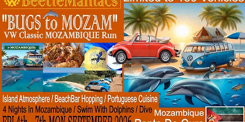 BeetleManiacs Special Event Run - BUGS to MOZAM 2026 + BUGS on SAFARI KZN Combined or Alternative