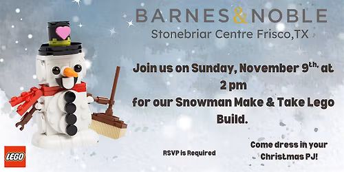 Lego Make & Take Snowman Build Event