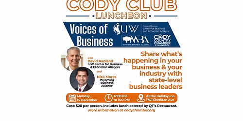 December CODY CLUB: Voices of Business 2025 ft. UW and WBA