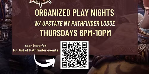 Pathfinder Society Organized Play Night at Bard & Baker