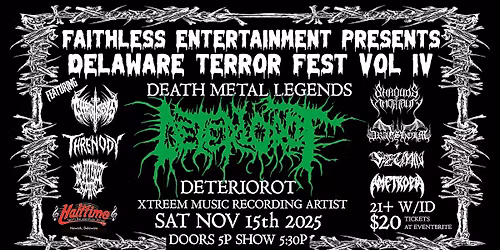 DETERIOROT + Guests at DELAWARE TERROR FEST vol 4 Newark DE - Halftime