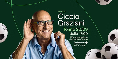 Ciccio Graziani all'inaugurazione World of Hearing Torino