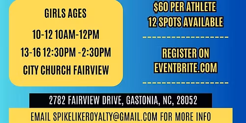 Spike Like Royalty Ages 10-12 Volleyball Clinic