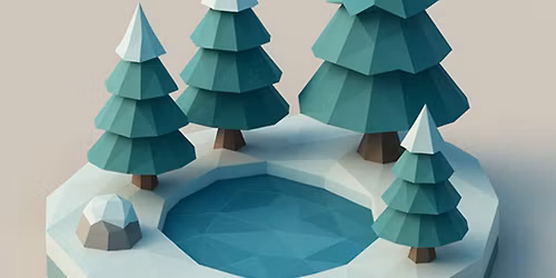 3D Modeling a Winter Diorama