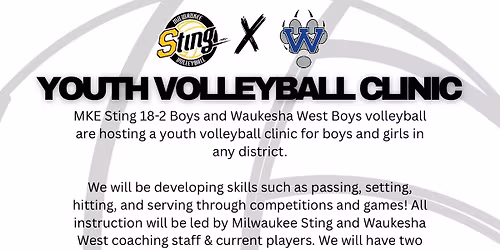 Youth Volleyball Clinic - Waukesha West and MKE Sting