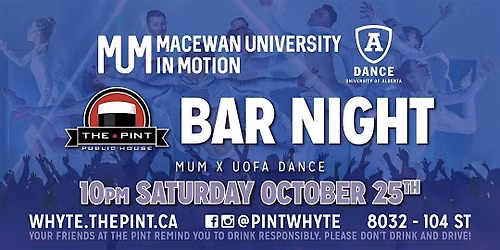 MUM x UofA Bar Night