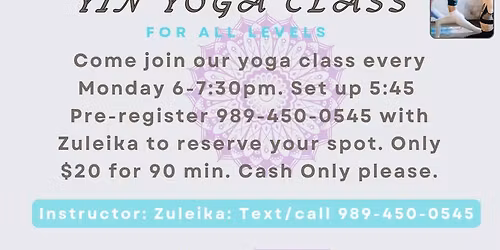 Yin Yoga Group Class for all levels 