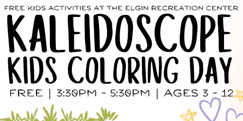 Free Kids' Activity: Kids Coloring Day at the Elgin Recreation Center