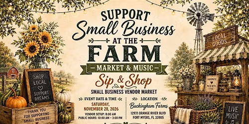 Support Small Business at the Farm \u2013 Market & Music