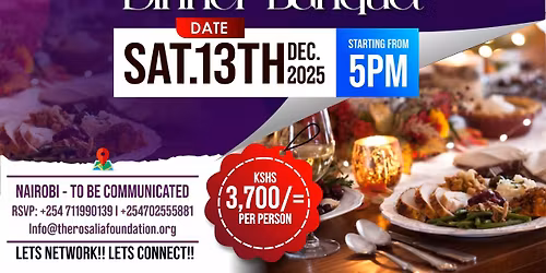 THE ROSALIA FOUNDATION ARRIVE & THRIVE DINNER BANQUET