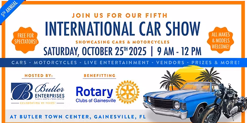 Fifth Annual INTERNATIONAL Car Show Hosted by Butler