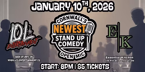 Cornwall's NEWEST Stand Up Comedy Open Mic