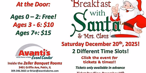 Breakfast with Santa & Mrs. Claus!