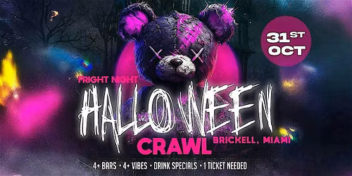 Fright Night Halloween Bar Crawl Brickell, Miami