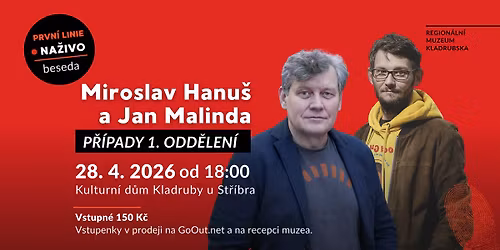 Beseda s hercem Miroslavem Hanu\u0161em a sc\u00e9n\u00e1ristou Janem Malindou \u2013 P\u0159\u00edpady 1. odd\u011blen\u00ed