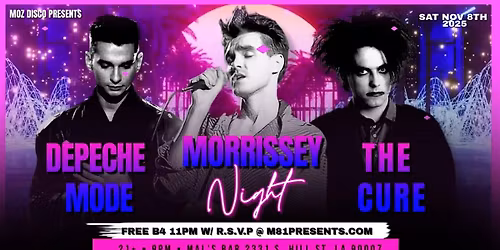 Morrissey, Depeche Mode & Cure Dance Night