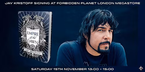 Jay Kristoff signing copies of Empire of the Dawn