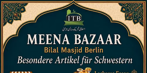 Meena Bazaar f\u00fcr Schwestern \u2013 Bilal Moschee Berlin