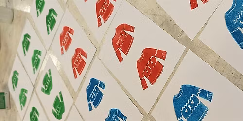 Linocut stamping workshop