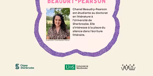 Atelier d\u2019\u00e9criture avec Chanel Beaudry-Pearson
