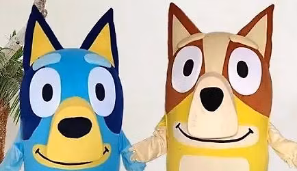 Annual family fun day and bounce village with special guests Bluey and bingo