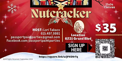 11.2.25 Nutcracker Paint and Sip at Sip on Grand