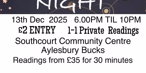 Aylesbury Psychic Night 1-1 readings