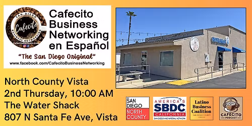 Cafecito En Espanol North County Vista  2nd Thursday