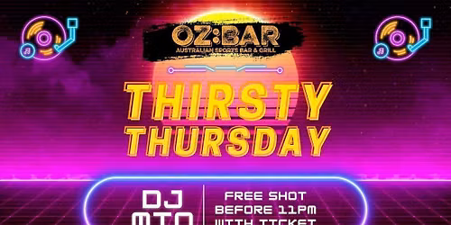 THIRSTY Thursdays | Mio (UK) | OZ:BAR | 27.08.26