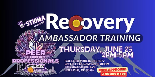 PSP BRANCH - Recovery Ambassador Training